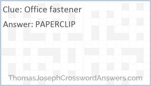 Office fastener Answer