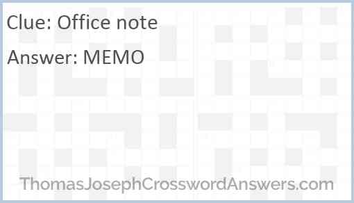 Office note Answer
