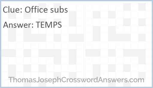 Office subs Answer
