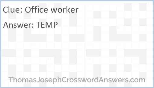 Office worker Answer