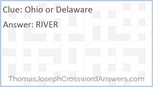 Ohio or Delaware Answer