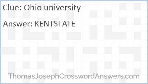 Ohio university Answer