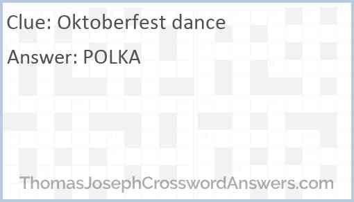 Oktoberfest dance Answer