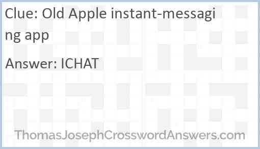 Old Apple instant-messaging app Answer