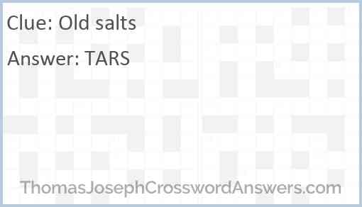Old salts Answer