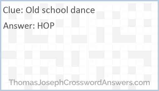 Old school dance Answer