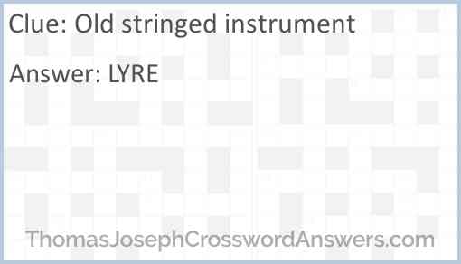 Old stringed instrument Answer