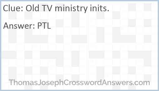 Old TV ministry inits. Answer