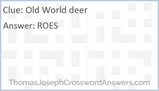 Old World deer Answer