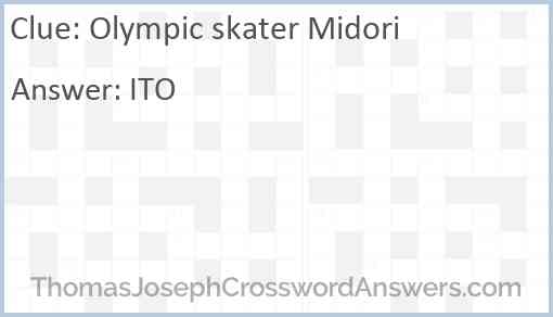 Olympic skater Midori Answer