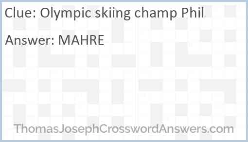Olympic skiing champ Phil Answer