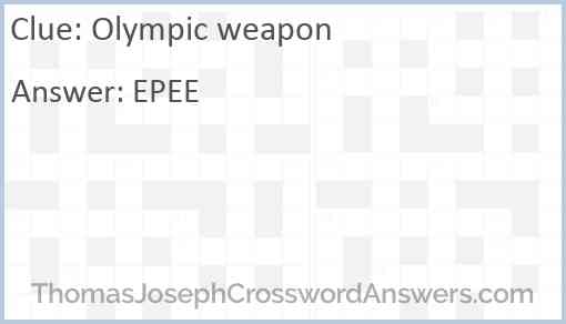 Olympic weapon Answer