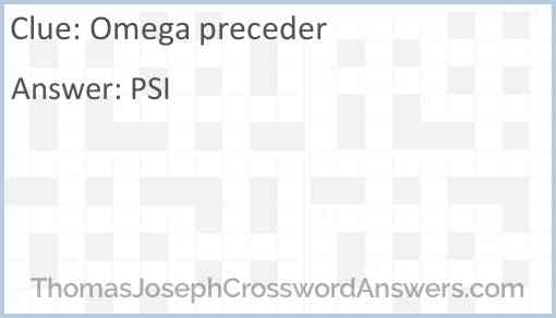 Omega preceder Answer