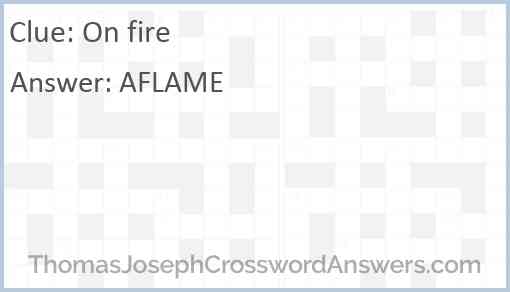 On fire Answer