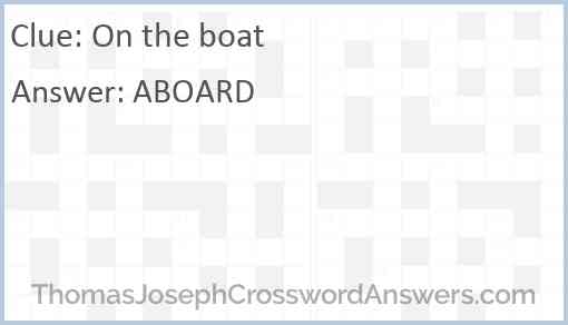 On the boat Answer