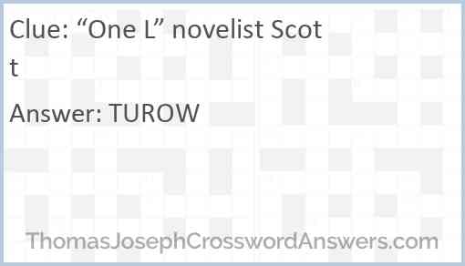 “One L” novelist Scott Answer