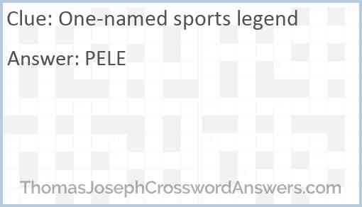 One-named sports legend Answer