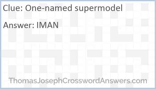 One-named supermodel Answer
