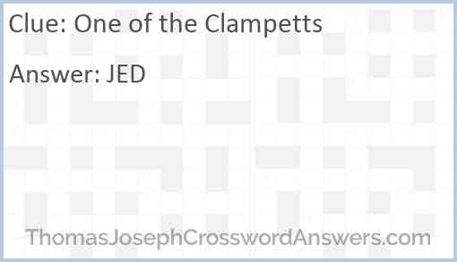 One of the Clampetts Answer