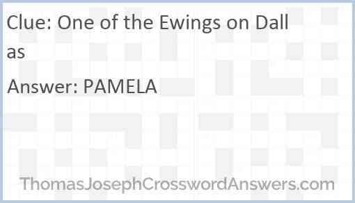 One of the Ewings on Dallas Answer
