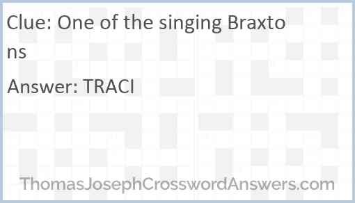One of the singing Braxtons Answer
