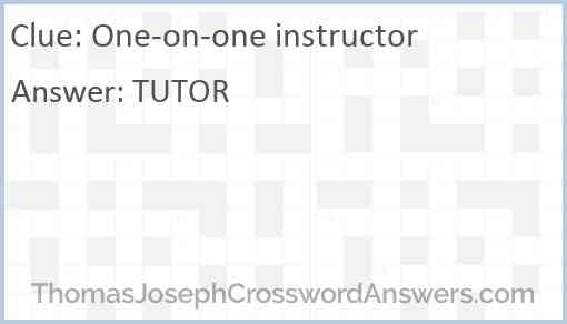 One-on-one instructor Answer