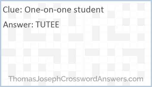 One-on-one student Answer