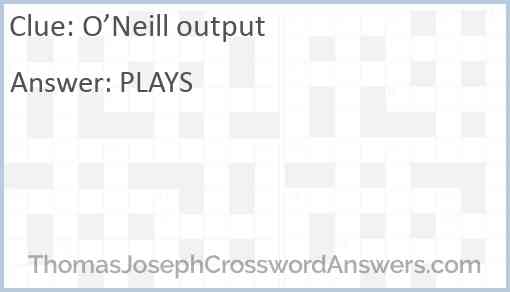 O’Neill output Answer