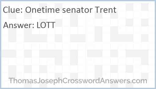 Onetime senator Trent Answer