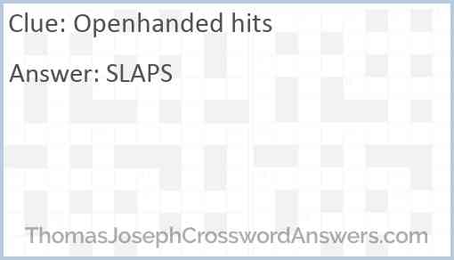 Openhanded hits Answer