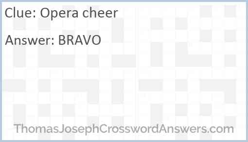 Opera cheer Answer
