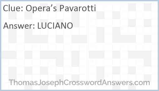 Opera’s Pavarotti Answer