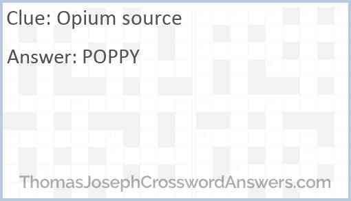 Opium source Answer