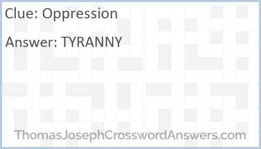 Oppression Answer