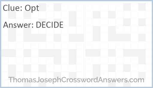 Opt Answer