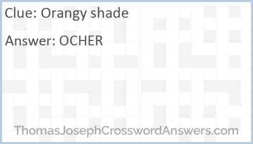 Orangy shade Answer