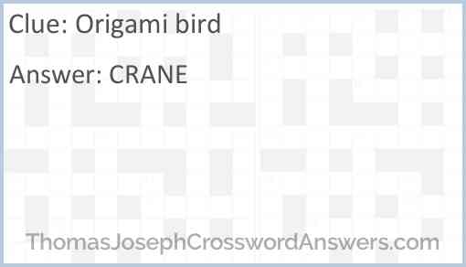 Origami bird Answer