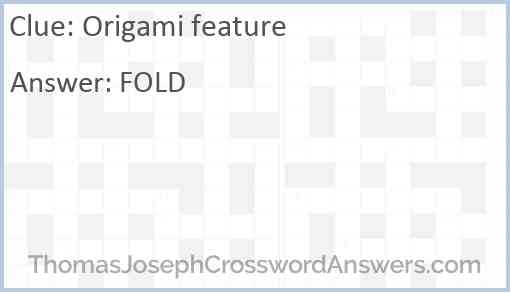 Origami feature Answer