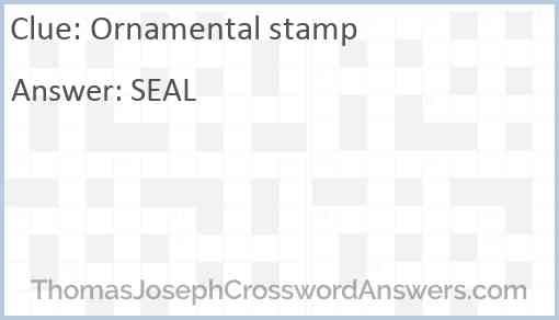 Ornamental stamp Answer