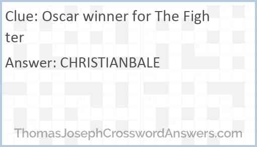 Oscar winner for The Fighter Answer