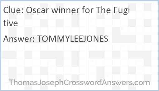 Oscar winner for The Fugitive Answer