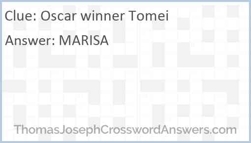 Oscar winner Tomei Answer