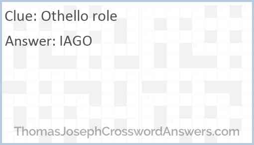 “Othello” role Answer