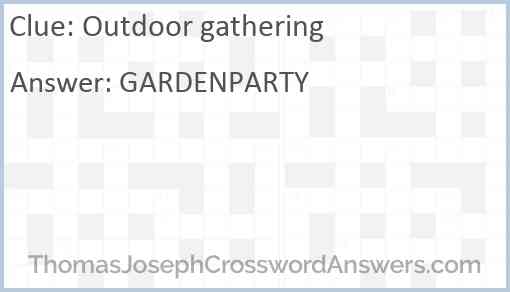Outdoor gathering Answer