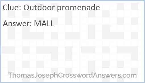 Outdoor promenade Answer