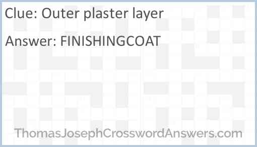 Outer plaster layer Answer