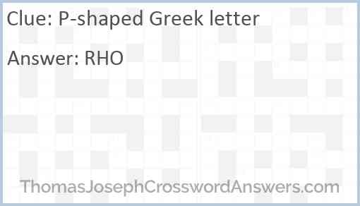 P-shaped Greek letter Answer