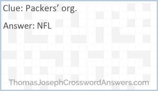 Packers’ org. Answer