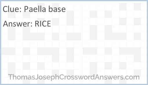 Paella base Answer