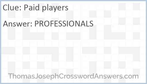 Paid players Answer